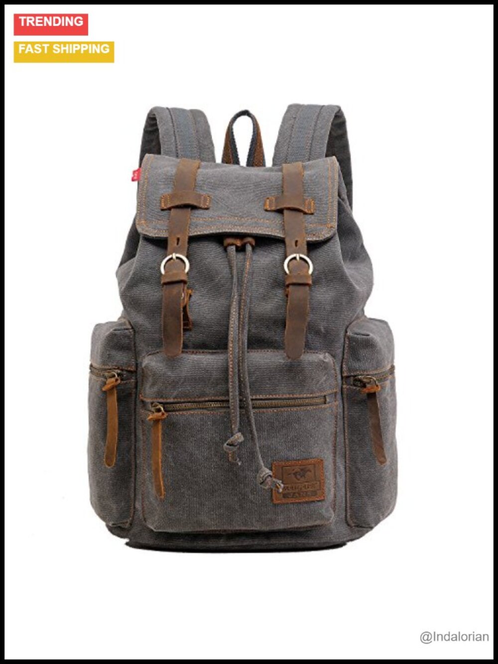 Large Canvas Vintage Backpack 17" Laptop Rucksack